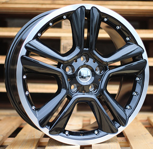 R18x8.5  5X112  ET  51  66.5  L1292  Black+Polished Lip (BLPL)  For RACIN  (P1)  (For car MINI) (1 foto / 1)