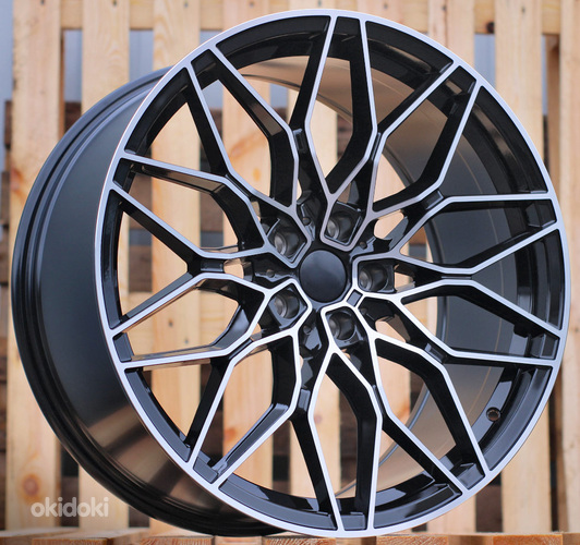 R20x9.5  5X120  ET  38  72.6  IN292  Black Polished (MB)  For BMW  (K7+A)  (Rear+Front)