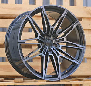 R21x9.5  5X112  ET  37  66.6  I0294  Black+Tinted Face (BLTF)  For BMW  (P1)  (Rear+Front) (1 foto / 1)