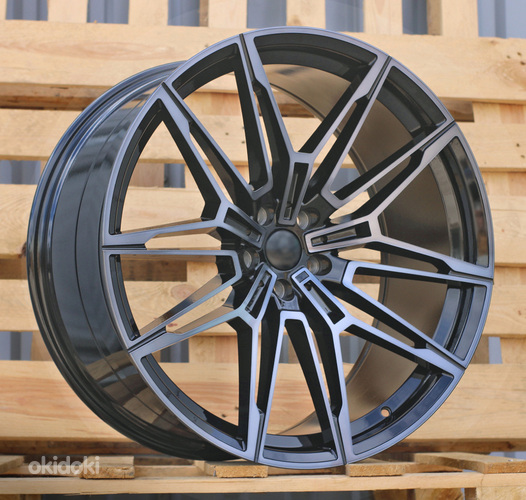 R21x9.5  5X112  ET  37  66.6  I0294  Black+Tinted Face (BLTF)  For BMW  (P1)  (Rear+Front)