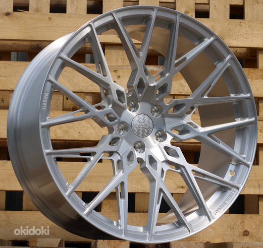R23x12  5X112  ET  35  66.6  HXF03  Brush Silver (BS)  For HAXER  (K3)  (FORGED  (NEW Model) Rear+Front)