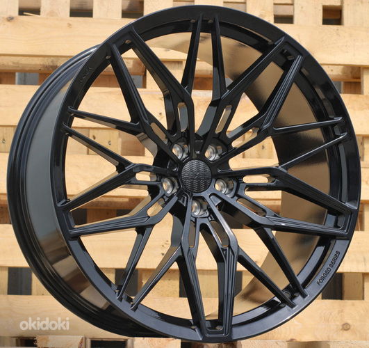 R22x9.5  5X112  ET  30  66.6  HXF02  Black (BL)  For HAXER  (K3)  (FORGED  (NEW Model) Rear+Front)