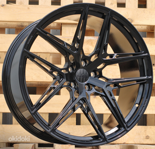 R22x10.5  5X112  ET  30  66.6  HXF01  Black (BL)  For HAXER  (K3)  (FORGED  (NEW Model) Rear+Front)