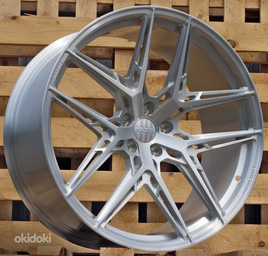R22x10.5  5X112  ET  30  66.6  HXF01  Brush Silver (BS)  For HAXER  (K3)  (FORGED  (NEW Model) Rear+Front)