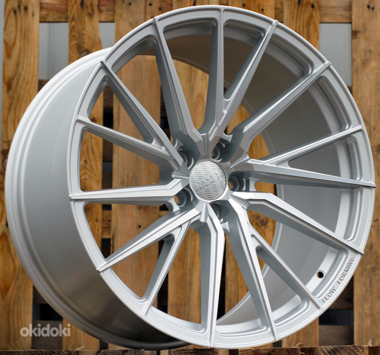 R20x8.5  5X112  ET  35  66.5  HX06F  Polished Silver Half Matt (MSHM)  For HAXER  (K2+K4)  (HYBRID FORGED (Front+Rear))
