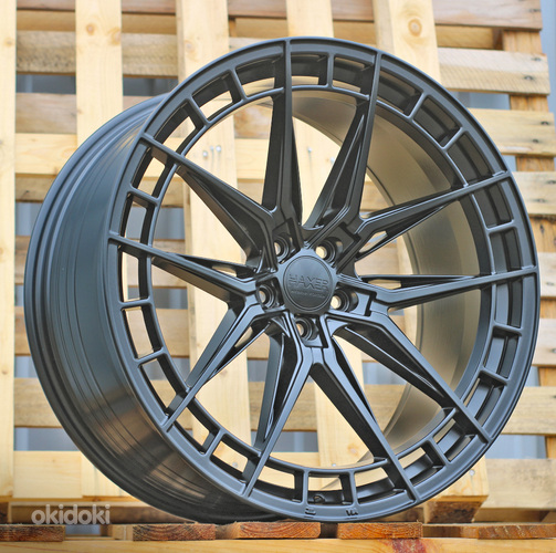 R22x10.5  5X112  ET  40  66.5  HX046F  Black Half Matt (BLHM)  For HAXER  (A)  (HYBRID FORGED Rear+Front)