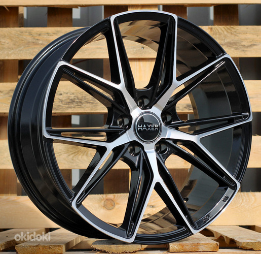 R18x8  5X120  ET  40  72.6  HX043  Black Polished (MB)  For HAXER  (K2)  ((AKC 80 Eur))