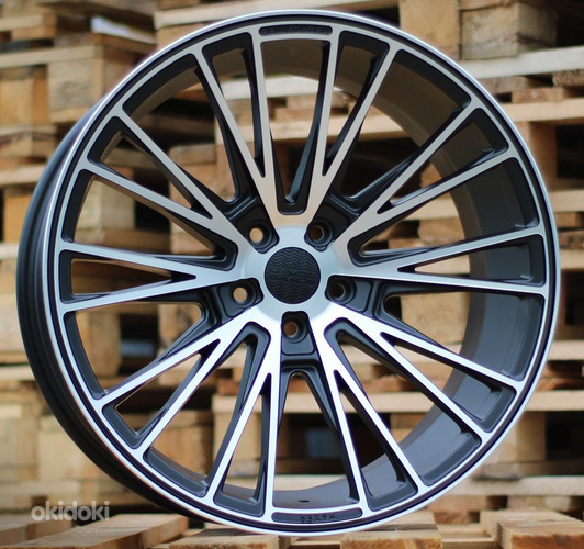 R20x10  5X112  ET  40  66.6  HX040  Black Polished Half Matt+Powder Coating (MBHMPC)  For HAXER  (P1)  (Rear+Front)