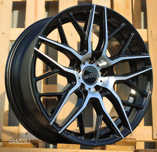 R18x8  5X112  ET  45  66.6  HX038  (B5426)  Black Polished (MB)  For HAXER  (K4)