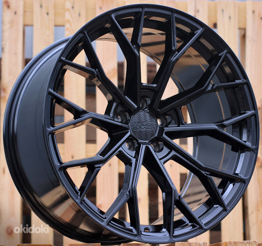 R20x10.5  5X112  ET  40  66.5  HX039  Black (BL)  For HAXER  (K4)  (Rear+Front)