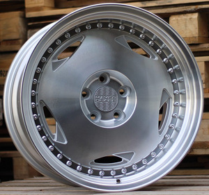 R16x8  4X100  ET  20  73.1  HX029  Polished Silver+Polished Lip (MSPL)  For HAXER  (N2)  (Rear+Front) (1 foto / 1)