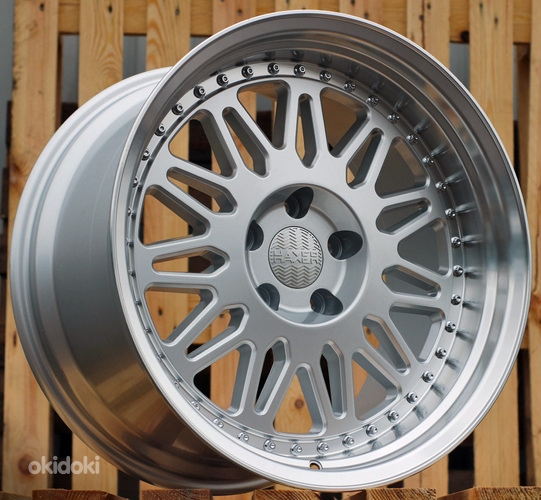 R19x10.5  5X120  ET  20  74.1  HX028  (QC1130)  Silver+Polished Lip (SP)  For HAXER  (K3)  (Rear+Front)