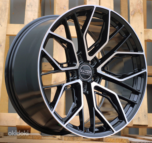 R20x10.5  5X120  ET  30  72.6  HX015F  (3S5981)  Black Polished (MB)  For HAXER  (K2)  (HYBRID FORGED (Rear+Front))