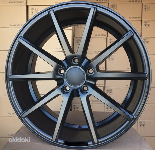 R19x8.5  5X114.3  ET  35  73.1  HX014  (QC2211)  Black Half Matt (BLHM)  For HAXER  (P)  (Rear+Front)