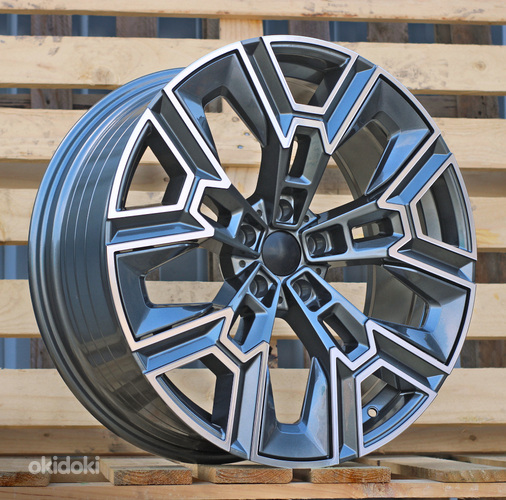 R20x10  5X112  ET  46  66.6  HF5220  Grey Polished (MG)  For BMW  (K3)  (HYBRID FORGED Rear+Front)