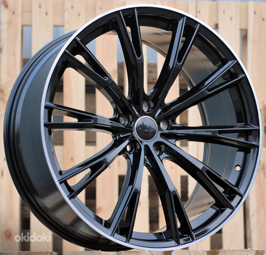 R22x9.5  5X112  ET  20  66.5  H5060  (IN1111/TS533)  Black+Polished Lip (BLPL)  For AUD  (K8)  (ABT Style)