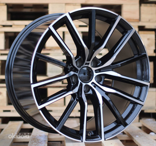 R21x11.5  5X120  ET  37  74.1  H5032  Black Polished (MB)  For BMW  (P1)  (Rear+Front)