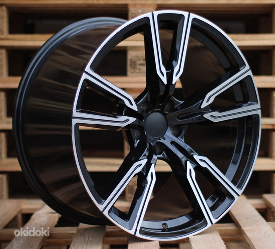 R21x10  5X112  ET  32  66.6  H5033  (A5552)  Black Polished+Powder Coating (MBPC)  For BMW  (P)  (Rear+Front)