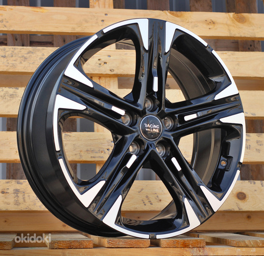 R18x7.5  5X114.3  ET  50.5  67.1  H3482F  Black Polished (MB)  For KIA  (Z7)  (HYBRID FORGED)