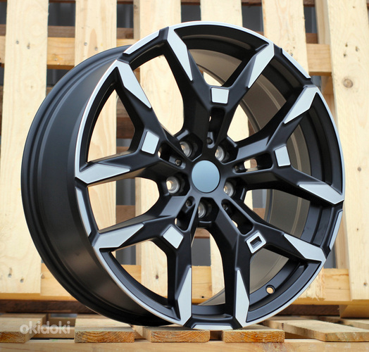R19x8  5X112  ET  27  66.6  H3456F  Black Polished Half Matt (MBHM)  For BMW  (M)  (HYBRID FORGED Front+Rear)