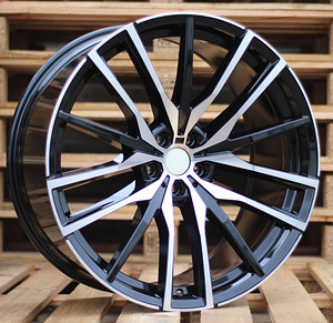 R22x9.5  5X112  ET  37  66.6  H0324  (BY1473)  Black Polished+Powder Coating (MBPC)  For BMW  (K5)  (Rear+Front) (1 foto / 1)