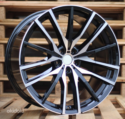 R21x10.5  5X112  ET  43  66.6  H0324  (BY1473)  Black Polished (MB)  For BMW  (P+Z1)  (Rear+Front)
