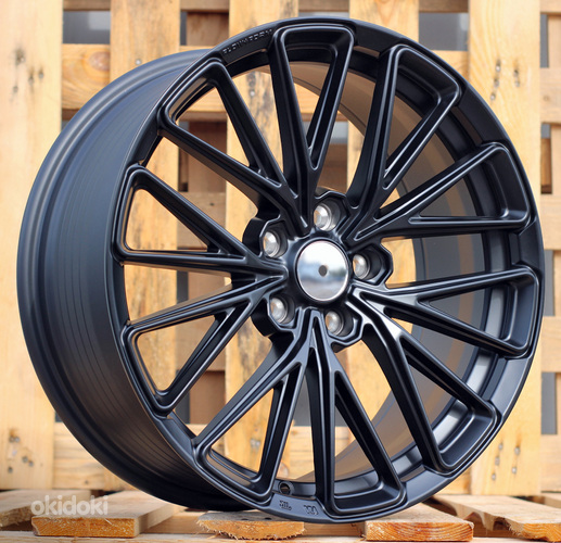 R18x8  5X112  ET  38  66.5  FF137  Black Matt (BM)  For RACIN  (P1)  (HYBRID FORGED Style HRE)