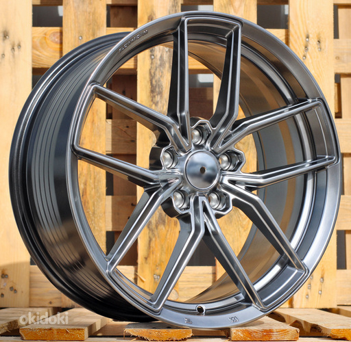 R18x8  5X108  ET  38  73.1  FF138  Silver (SI)  For RACIN  (P1)  (HYBRID FORGED Style HRE (Titanium Silver))