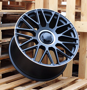 R21x11  5X112  ET  42  66.6  FE230  Black half matt+Polished lip+Engraved Cap (BLHMPLG)  For MER  (P) (1 foto / 1)
