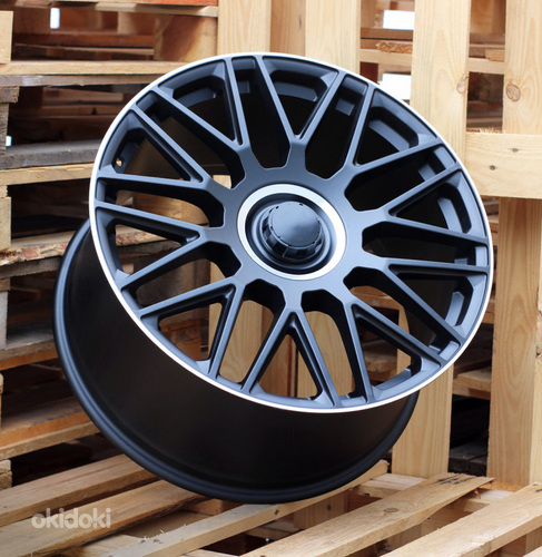 R21x11  5X112  ET  42  66.6  FE230  Black half matt+Polished lip+Engraved Cap (BLHMPLG)  For MER  (P)