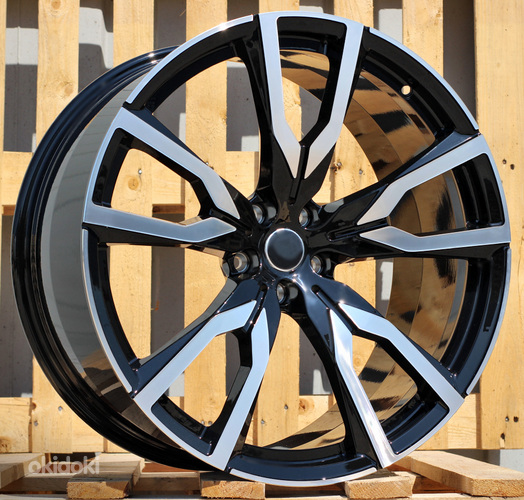 R22x10.5  5X112  ET  43  66.6  FE221  Black Polished (MB)  For BMW  (Z5)  (New X7 (Rear+Front))