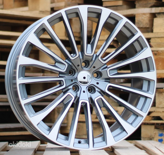R22x9.5  5X112  ET  32  66.6  FE222  Grey Polished+Powder Coating (MGPC)  For BMW  (K3)  ((Front+Rear) X7)