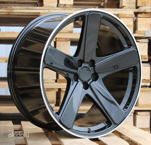 R20x10  5X112  ET  19  66.5  FE023  (BK5513)  Black+Polished Lip (BLPL)  For PORCH  (K4+K2)  (Rear+Front)