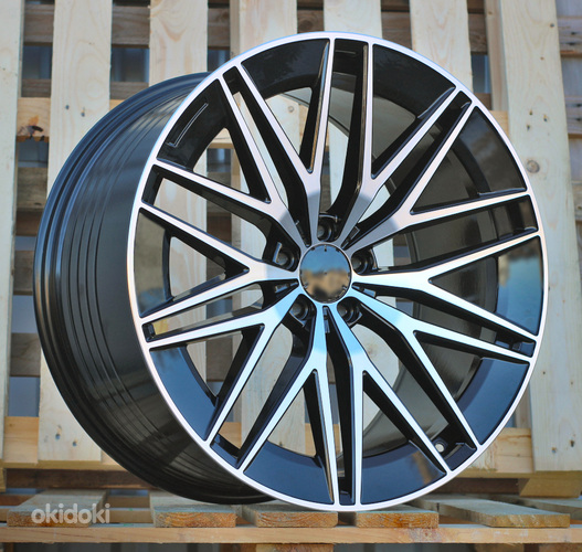 R22x10  5X112  ET  56  66.6  FBX387  Black Polished (MB)  For MER  (K3)  (HYBRID FORGED Rear+Front)