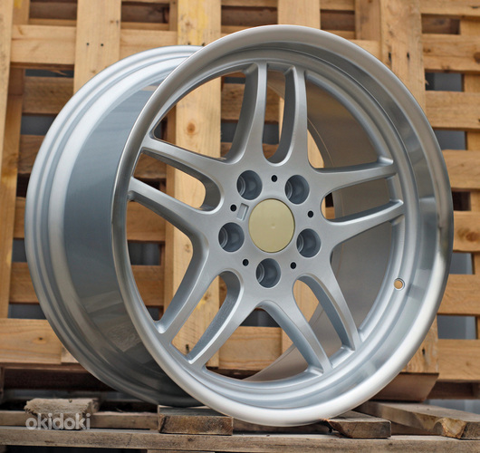 R18x9.5  5X120  ET  25  74.1  FBX121  (B2055-FF)  Silver+Polished Lip (SP)  For BMW  (Z3)  (HYBRID FORGED Rear+Front)