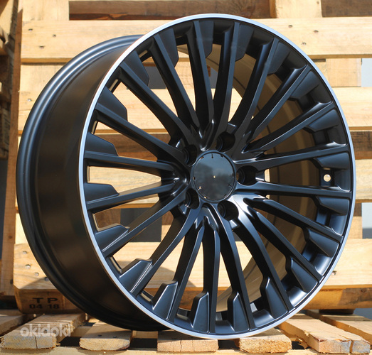 R18x8  5X112  ET  43  66.6  FBX132  Black Half Matt+Polished Lip (BLHMPL)  For MER  (Z5+K8)  (HYBRID FORGED)
