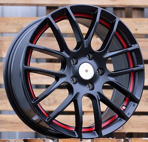 R16x6.5  4X100  ET  40  60.1  F40  (FM057)  Black+Red Line (BR)  For RACIN  (P2) (1 foto / 1)