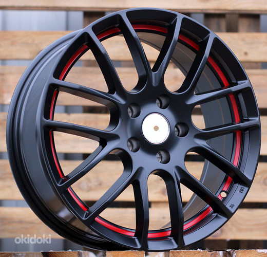 R16x6.5  4X100  ET  40  60.1  F40  (FM057)  Black+Red Line (BR)  For RACIN  (P2)
