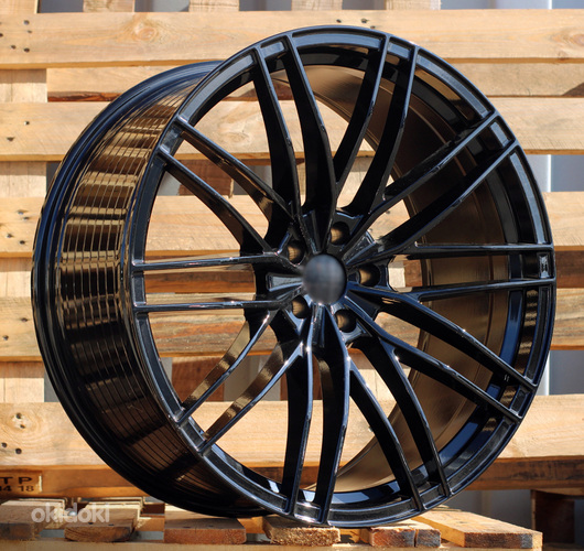 R22x9.5  5X112  ET  26  66.5  F1995  (YF0417)  Black (BL)  For AUD  (Z5)  (HYBRID FORGED ABT Style)