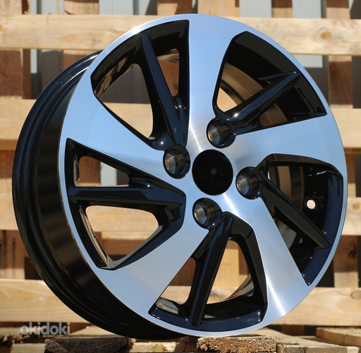 R15x5.5  4X100  ET  45  54.1  F0458  (SW121)  Black Polished (MB)  For TOYOT  (P1)