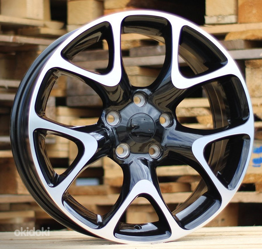 R16x6.5  5X105  ET  39  56.6  E236  (XF076)  Black Polished+Powder Coating (MBPC)  For OPEL  (K4)