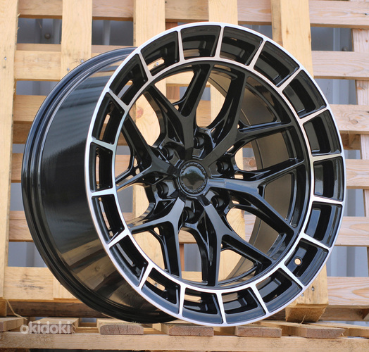 R20x10  6X139.7  ET  M10  106.1  D1986  Black+Polished Lip (BLPL)  For 4X4  (K3)