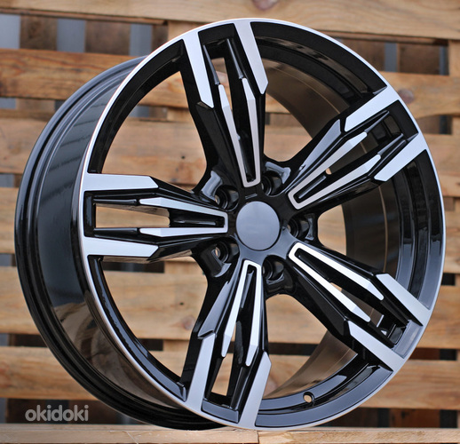 R17x8  5X120  ET  34  72.6  BY983  (BK5730)  Black Polished (MB)  For BMW  (K4+P)