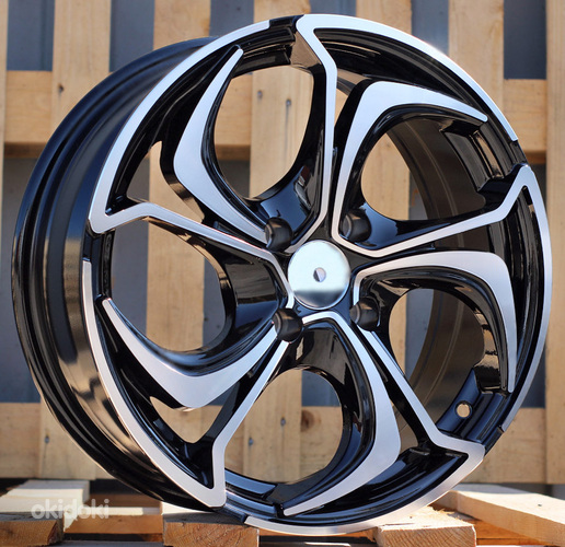 R15x6.5  4X100  ET  40  60.1  BY980  (LU1235)  Black Polished (MB)  For RACIN  (Z5)