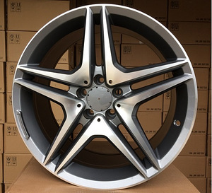 R18x8  5X112  ET  40  66.6  BY496  Grey Polished+Powder Coating (MGPC)  For MER  (P1)  (Rear+Front) (1 foto / 1)