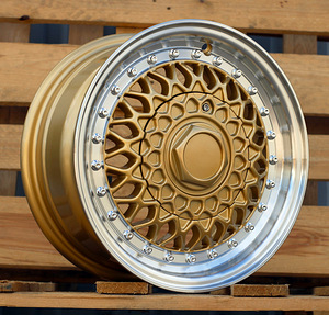 R15x7  4X100  ET  35  73.1  BY479  (BK5616)  Gold+Polished (YP)  For RACIN  (R+Z4)  (BBS Style) (1 foto / 1)