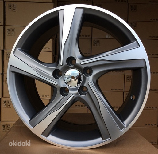 R17x7.5  5X108  ET  50  63.3  BY115  Grey Polished+Powder Coating (MGPC)  For VOLVO  (P)