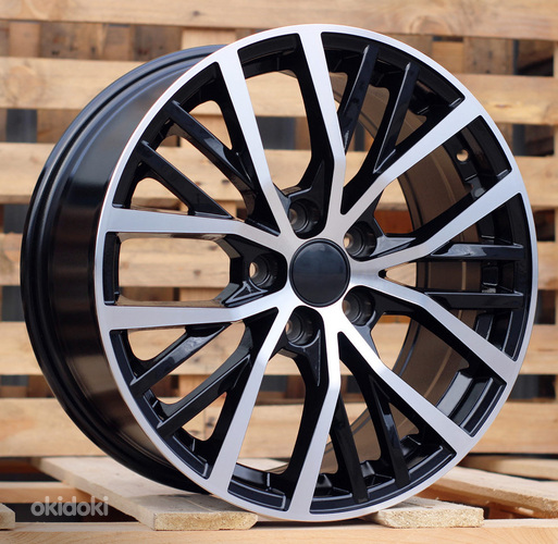 R17x7.5  5X100  ET  45  57.1  BK952  Black Polished (MB)  For VW  (P)  ((AKC 75 Eur))