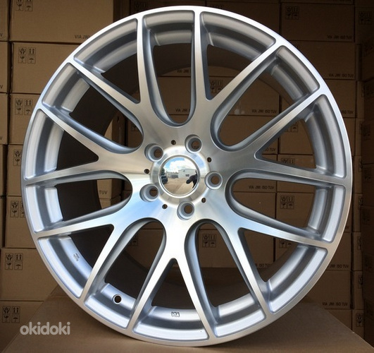 R19x9.5  5X120  ET  38  72.6  BK663  Polished Silver+Powder Coating (MSPC)  For BMW  (K4+P)  (Rear+Front)