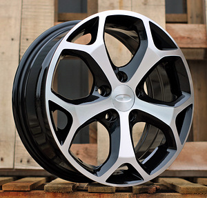 R14x6  4X108  ET  35  63.4  BK386  Black Polished (MB)  For FORD  (K2) (1 foto / 1)